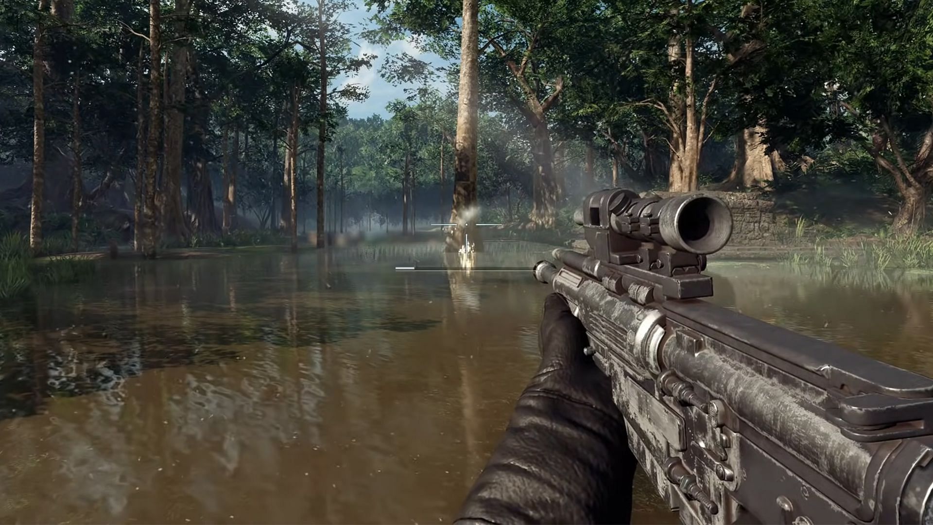 The A280-CFE in Battlefront 2 (Image via YouTube/@Weapons_From_Games || EA)